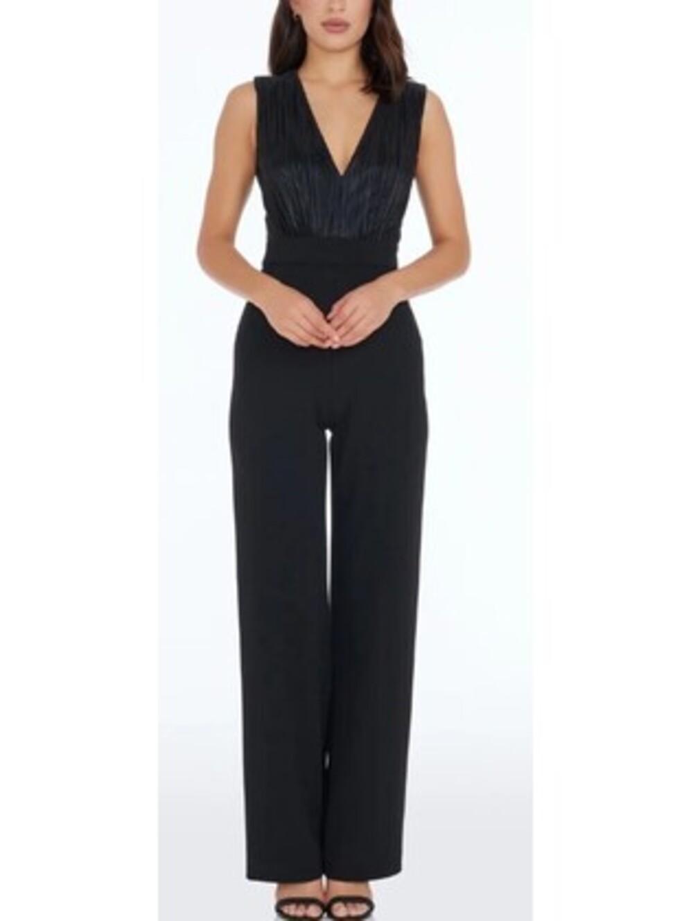 Dress the Population Everette Sleeveless Jumpsuit - Black Size XL